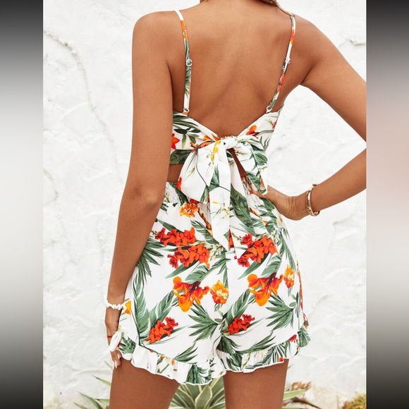 Boho print shorts and crop top set - Picture 3 of 6